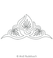 Hostas Triangle by Andi Rudebusch. This image demonstrates how this computerized pattern will stitch out once loaded on your robotic quilting system. A full page pdf is included with the design download.