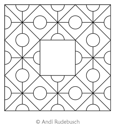 Othello Block Frame by Andi Rudebusch. This image demonstrates how this computerized pattern will stitch out once loaded on your robotic quilting system. A full page pdf is included with the design download.