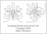 Digital Quilting Design Fandango Border and Corner Unit by Abby Thompson.