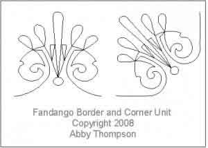 Digital Quilting Design Fandango Border and Corner Unit by Abby Thompson.