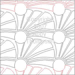 Digital Quilting Design Sunburst by Abby Thompson.