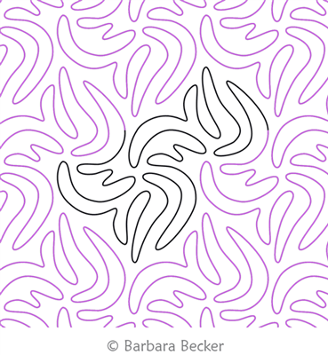 Digital Quilting Design Banana Swirl by Barbara Becker.