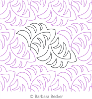 Ferns by Barbara Becker. This image demonstrates how this computerized pattern will stitch out once loaded on your robotic quilting system. A full page pdf is included with the design download.