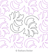 Flipping Frawns by Barbara Becker. This image demonstrates how this computerized pattern will stitch out once loaded on your robotic quilting system. A full page pdf is included with the design download.