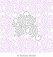 Giggle by Barbara Becker. This image demonstrates how this computerized pattern will stitch out once loaded on your robotic quilting system. A full page pdf is included with the design download.
