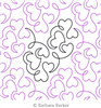 Hearts Awhirl by Barbara Becker. This image demonstrates how this computerized pattern will stitch out once loaded on your robotic quilting system. A full page pdf is included with the design download.