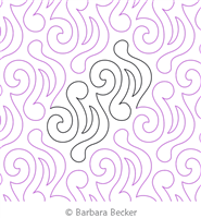 Octopus Swirl by Barbara Becker. This image demonstrates how this computerized pattern will stitch out once loaded on your robotic quilting system. A full page pdf is included with the design download.