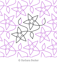 Star Lights by Barbara Becker. This image demonstrates how this computerized pattern will stitch out once loaded on your robotic quilting system. A full page pdf is included with the design download.