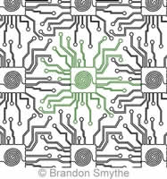 Digital Quilting Design Brandon's Circuit Board by Brandon Smythe.