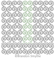 Digital Quilting Design Nesting Hearts by Brandon Smythe.