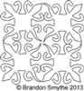 Digital Quilting Design Siamese Crocodile Block by Brandon Smythe.