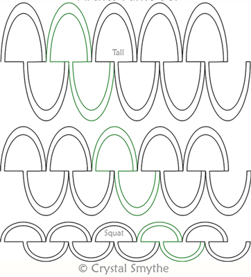 Digital Quilting Design Arches Panto Set by Crystal Smythe.