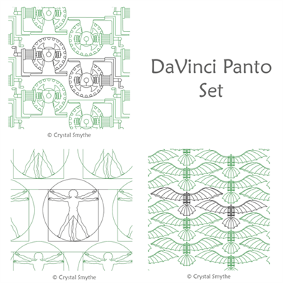 Digital Quilting Design DaVinci Panto Set by Crystal Smythe.