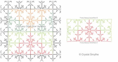 Digital Quilting Design Frosty Beauty Snowflake by Crystal Smythe.