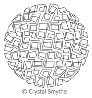 Digital Quilting Design Ice Cubes Continuous Circle by Crystal Smythe.