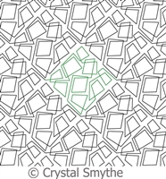 Digital Quilting Design Ice Cubes Continuous Triangle by Crystal Smythe.