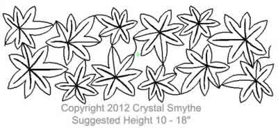 Digital Quilting Design Japanese Maple by Crystal Smythe.