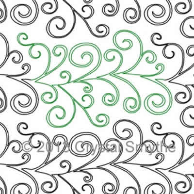 Digital Quilting Design Just Curls by Crystal Smythe.