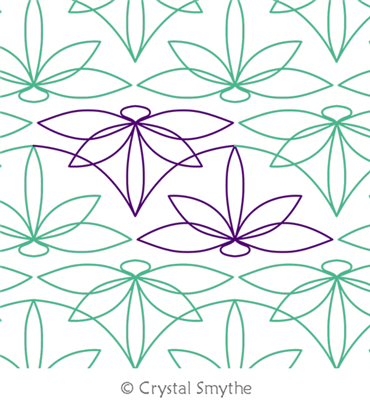 Digital Quilting Design Lacy Dragonfly by Crystal Smythe.