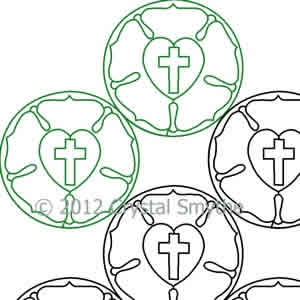 Digital Quilting Design Lutheran-Symbol by Crystal Smythe.