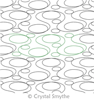 Digital Quilting Design Oscillating Ovals by Crystal Smythe.