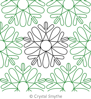 Digital Quilting Design Scandi Snowflake Panto by Crystal Smythe.