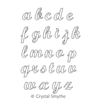 Digital Quilting Design Script Alphabet LC by Crystal Smythe.