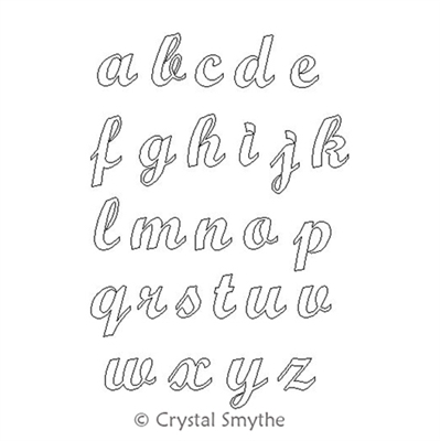 Digital Quilting Design Script Alphabet LC by Crystal Smythe.