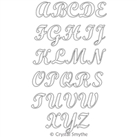 Digital Quilting Design Script Alphabet UC by Crystal Smythe.