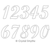 Digital Quilting Design Script Numbers by Crystal Smythe.