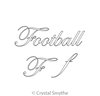 Digital Quilting Design Script Word Footballl by Crystal Smythe.