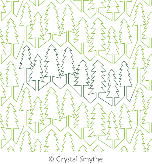 Digital Quilting Design See the Trees by Crystal Smythe.