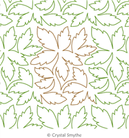 Digital Quilting Design Sew Many Leaves by Crystal Smythe.