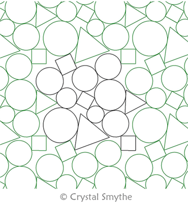 Digital Quilting Design Shape Up Fill by Crystal Smythe.