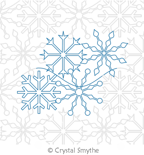 Digital Quilting Design Snowlace by Crystal Smythe.