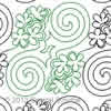 Digital Quilting Design Swirl n' Blossoms by Crystal Smythe.