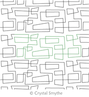Digital Quilting Design Traveling Trapezoids by Crystal Smythe.