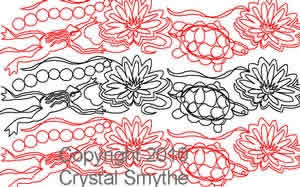 Digital Quilting Design Lily Pond by Crystal Smythe.