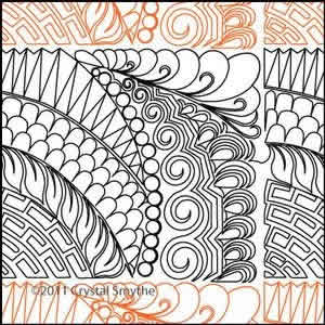 Digital Quilting Design Zendoodle 5 by Crystal Smythe.