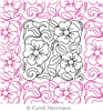Digital Quilting Design Elegant Flowers and Vines 12 in by Cyndi Herrmann.