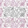 Digital Quilting Design Flower Swirl and Butterflies 2 by Cyndi Herrmann.