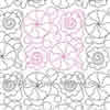 Digital Quilting Design Peppermint and Flower Swirl by Cyndi Herrmann.