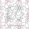 Digital Quilting Design Whimsy Daisy Butterfly Block or Panto by Cyndi Herrmann.