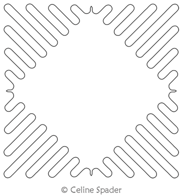 Digital Quilting Design Bump Up Frame by Celine Spader.