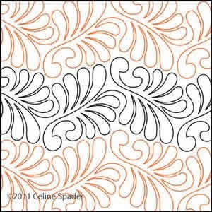 Digital Quilting Design Easy Does It Feather by Celine Spader.
