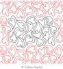 Digital Quilting Design Lazy Hearts by Celine Spader.