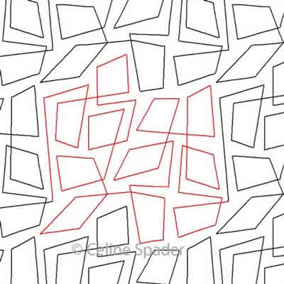 Digital Quilting Design Not Square Pantograph by Celine Spader.