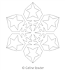 Digital Quilting Design Pretty Snowflake 1 by Celine Spader.