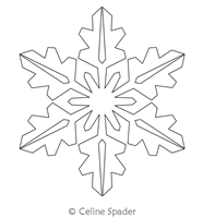 Digital Quilting Design Pretty Snowflake 10 by Celine Spader.