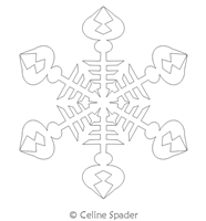 Digital Quilting Design Pretty Snowflake 2 by Celine Spader.